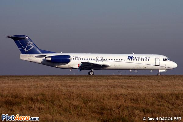Fokker 100 (F-28-0100) (Blue Line)