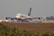 Atterrissage de l'A380 de Singapore Airlines pour la première fois à Paris